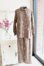 画像をギャラリービューアに読み込む, IKUKO Wガーゼ花柄プリント パジャマ