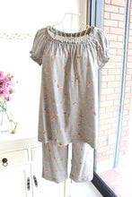 画像をギャラリービューアに読み込む, IKUKO 60接結花柄プリント パジャマ