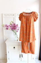 画像をギャラリービューアに読み込む, IKUKO 60接結花柄プリント パジャマ