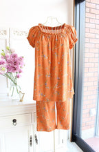 画像をギャラリービューアに読み込む, IKUKO 60接結花柄プリント パジャマ