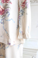 画像をギャラリービューアに読み込む, IKUKO スムース花柄プリント ラグランスリーブパジャマ