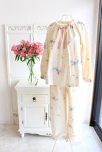 画像をギャラリービューアに読み込む, IKUKO 綾ネル花柄プリント ラグランスリーブパジャマ