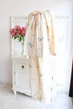 画像をギャラリービューアに読み込む, IKUKO 綾ネル花柄プリント ラグランスリーブパジャマ