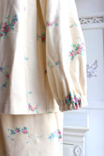 画像をギャラリービューアに読み込む, IKUKO 綾ネル花柄プリント ラグランスリーブパジャマ