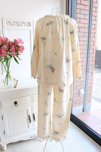 画像をギャラリービューアに読み込む, IKUKO 綾ネル花柄プリント ラグランスリーブパジャマ