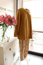 画像をギャラリービューアに読み込む, IKUKO ベロアボンバーフリース&ダブルガーゼ起毛花柄プリント パジャマ