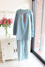 画像をギャラリービューアに読み込む, IKUKO 綾ネル花柄プリント ギャザーパジャマ