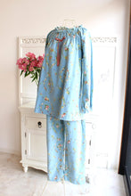 画像をギャラリービューアに読み込む, IKUKO 綾ネル花柄プリント ギャザーパジャマ