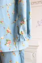 画像をギャラリービューアに読み込む, IKUKO 綾ネル花柄プリント ギャザーパジャマ