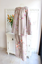 画像をギャラリービューアに読み込む, IKUKO 綾ネル花柄プリント ギャザーパジャマ