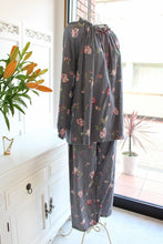 画像をギャラリービューアに読み込む, IKUKO ダブルガーゼ花柄プリント ラグランスリーブ長袖パジャマ