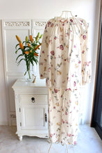 画像をギャラリービューアに読み込む, IKUKO ダブルガーゼ花柄プリント ラグランスリーブ長袖パジャマ