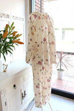 画像をギャラリービューアに読み込む, IKUKO ダブルガーゼ花柄プリント ラグランスリーブ長袖パジャマ