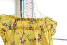 画像をギャラリービューアに読み込む, IKUKO ダブルガーゼ花柄プリント フレンチスリーブパジャマ