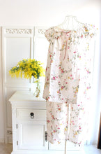 画像をギャラリービューアに読み込む, IKUKO ダブルガーゼ花柄プリント フレンチスリーブパジャマ