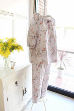 画像をギャラリービューアに読み込む, ダブルガーゼ花柄プリント ラグランスリーブパジャマ