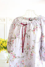 画像をギャラリービューアに読み込む, ダブルガーゼ花柄プリント ラグランスリーブパジャマ