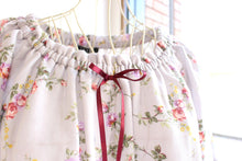 画像をギャラリービューアに読み込む, ダブルガーゼ花柄プリント ラグランスリーブパジャマ