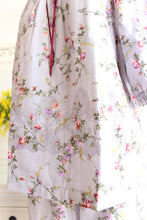 画像をギャラリービューアに読み込む, ダブルガーゼ花柄プリント ラグランスリーブパジャマ