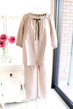 画像をギャラリービューアに読み込む, IKUKO オーガニックコットンダブルガーゼ 七分袖パジャマ
