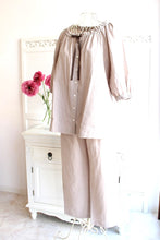 画像をギャラリービューアに読み込む, IKUKO オーガニックコットンダブルガーゼ 七分袖パジャマ