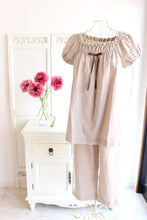 画像をギャラリービューアに読み込む, IKUKO オーガニックコットンダブルガーゼ パフスリーブパジャマ