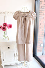 画像をギャラリービューアに読み込む, IKUKO オーガニックコットンダブルガーゼ パフスリーブパジャマ