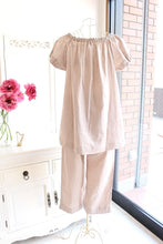 画像をギャラリービューアに読み込む, IKUKO オーガニックコットンダブルガーゼ パフスリーブパジャマ