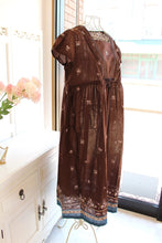 画像をギャラリービューアに読み込む, IKUKO ローン花柄ボーダープリント ルームワンピース