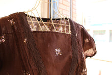 画像をギャラリービューアに読み込む, IKUKO ローン花柄ボーダープリント ルームワンピース