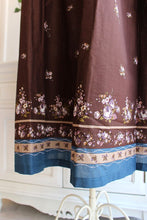 画像をギャラリービューアに読み込む, IKUKO ローン花柄ボーダープリント ルームワンピース