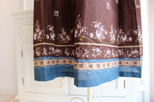 画像をギャラリービューアに読み込む, IKUKO ローン花柄ボーダープリント ルームワンピース