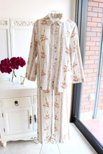 画像をギャラリービューアに読み込む, IKUKO ダブルガーゼ花柄プリント 襟付きパジャマ