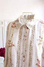 画像をギャラリービューアに読み込む, IKUKO ダブルガーゼ花柄プリント 襟付きパジャマ
