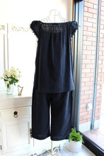 画像をギャラリービューアに読み込む, 【50%OFF!】IKUKO Wガーゼ 無地・ストライプ ノースリーブパジャマ