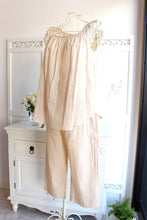 画像をギャラリービューアに読み込む, 【50%OFF!】IKUKO Wガーゼ 無地・ストライプ ノースリーブパジャマ