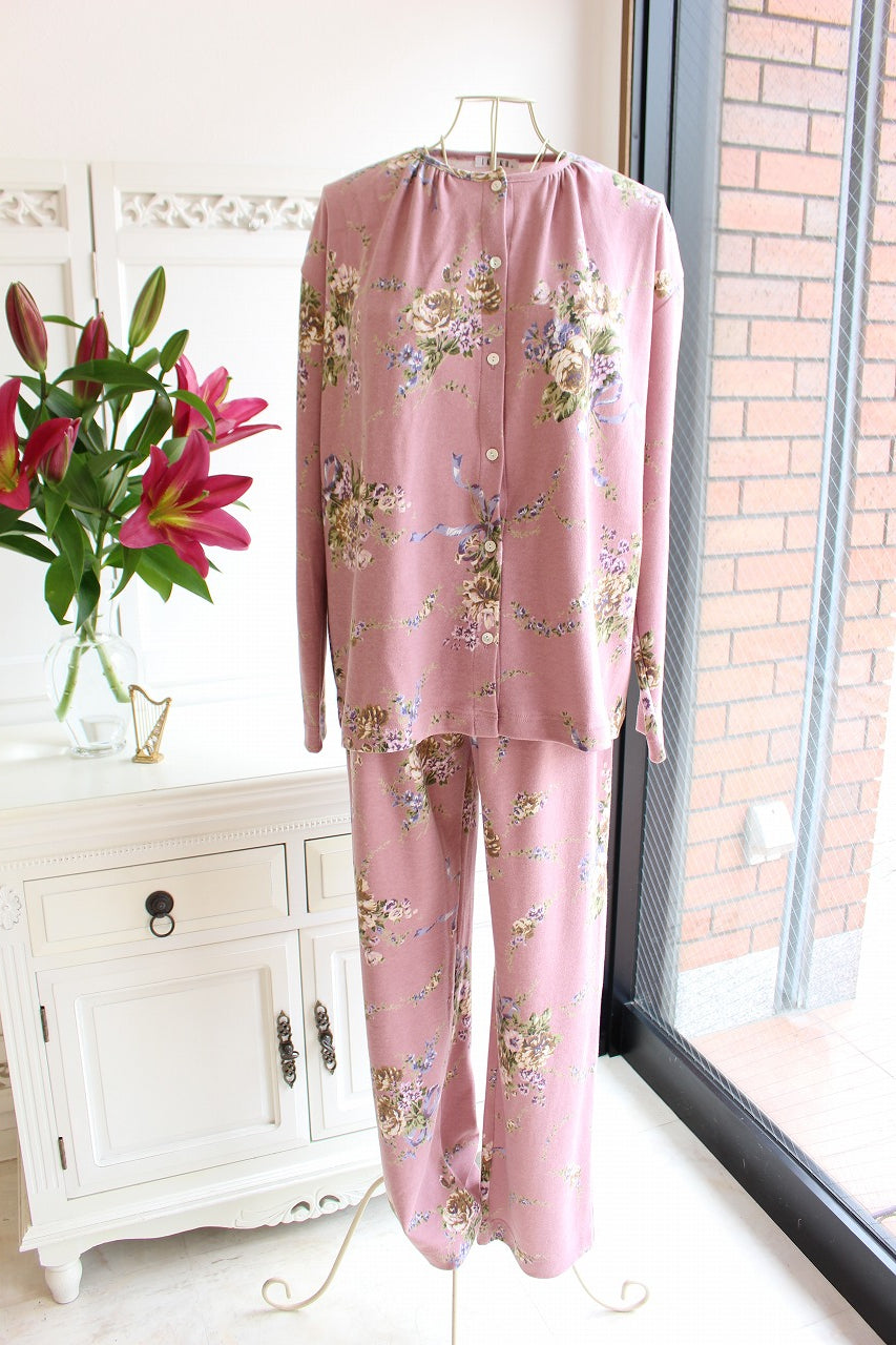 IKUKO スムース花柄プリント 全開パジャマ – La Sorbonne