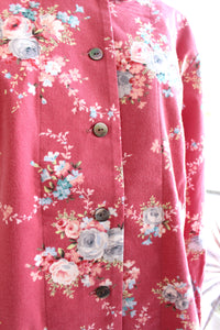 IKUKO　ライト綾ネル花柄ナイティ　長袖パジャマ