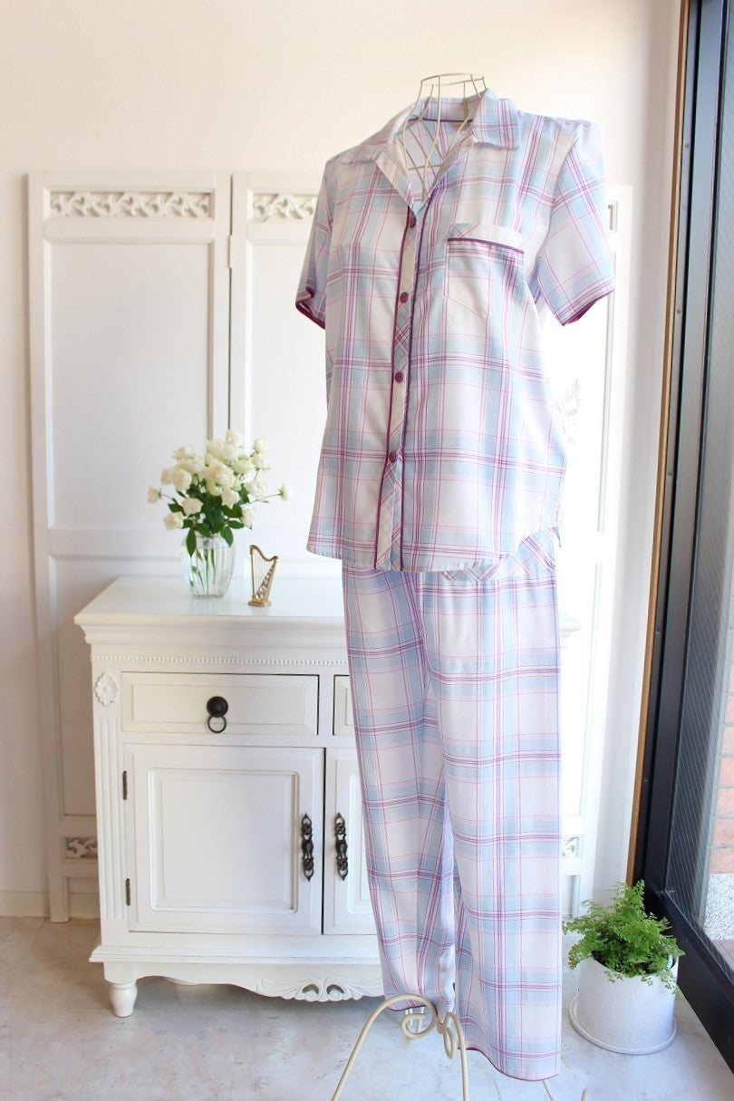 Cyberjammies（サイバージェイミーズ）　チェック半袖パジャマ
